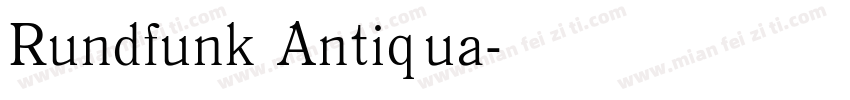 Rundfunk Antiqua字体转换